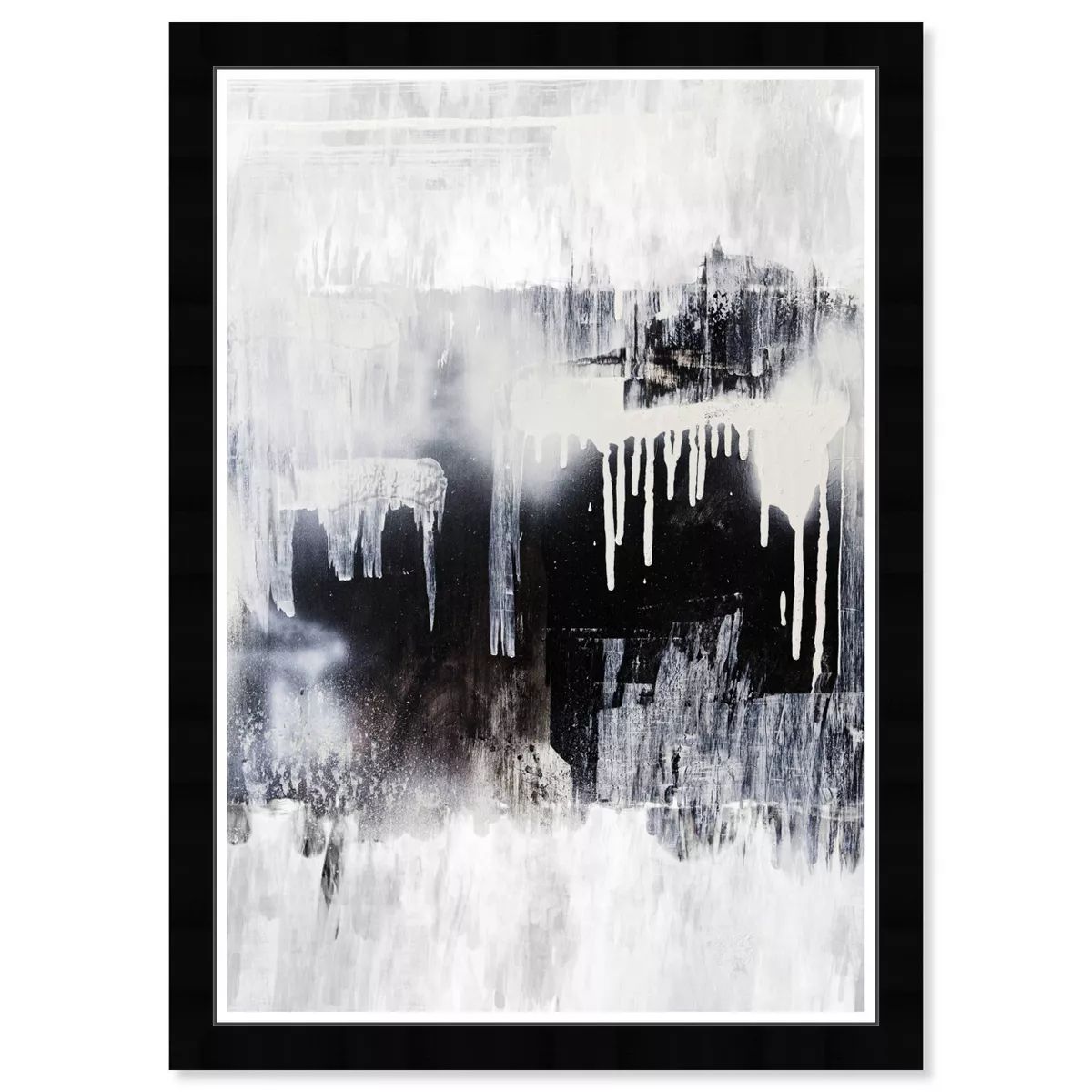 13" x 19" Messy Brain Abstract Framed Wall Art White - Hatcher and Ethan | Target