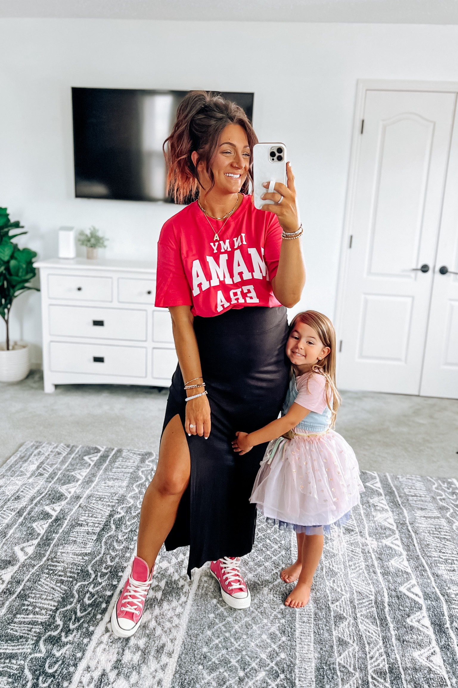 Walmart maxi skirt only $6.98 and mama graphic tee only $11.99! Skirt tts, tee tuns perfectly oversized in your true size 👌 

#LTKStyleTip #LTKBump #LTKFindsUnder50
