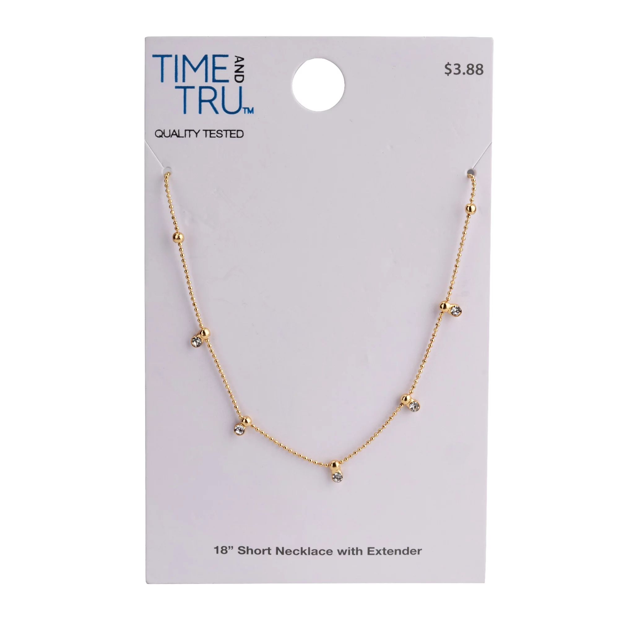 Gold Dangle Bead Chain Necklace - Walmart.com | Walmart (US)