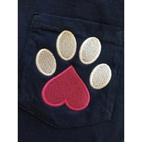 Embroidered Dog Paw Pocket Tee - Comfort Colors Unisex Shirt | Etsy (US)