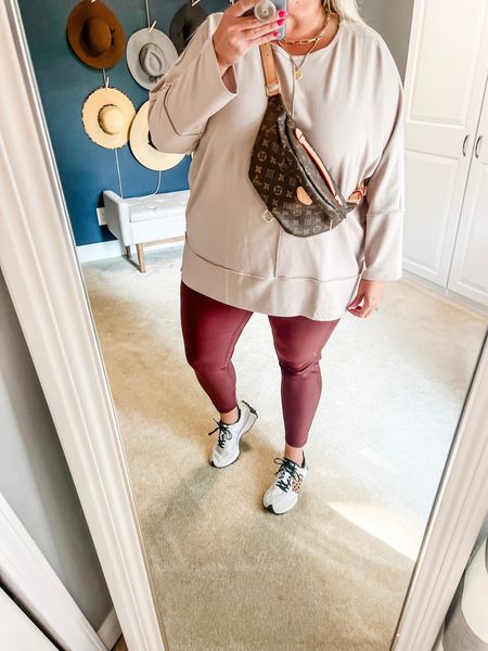 A casual plus size athleisure outfit with comfortable active leggings, dolman sleeve top, sneakers, and a cross body bum bag. 

Plus size bag | plus size athleisure | plus size activewear | abercrombie | bumbag | casual outfit | plus size bag | plus size cross body bag 

#LTKcurves #LTKfitness #LTKover40