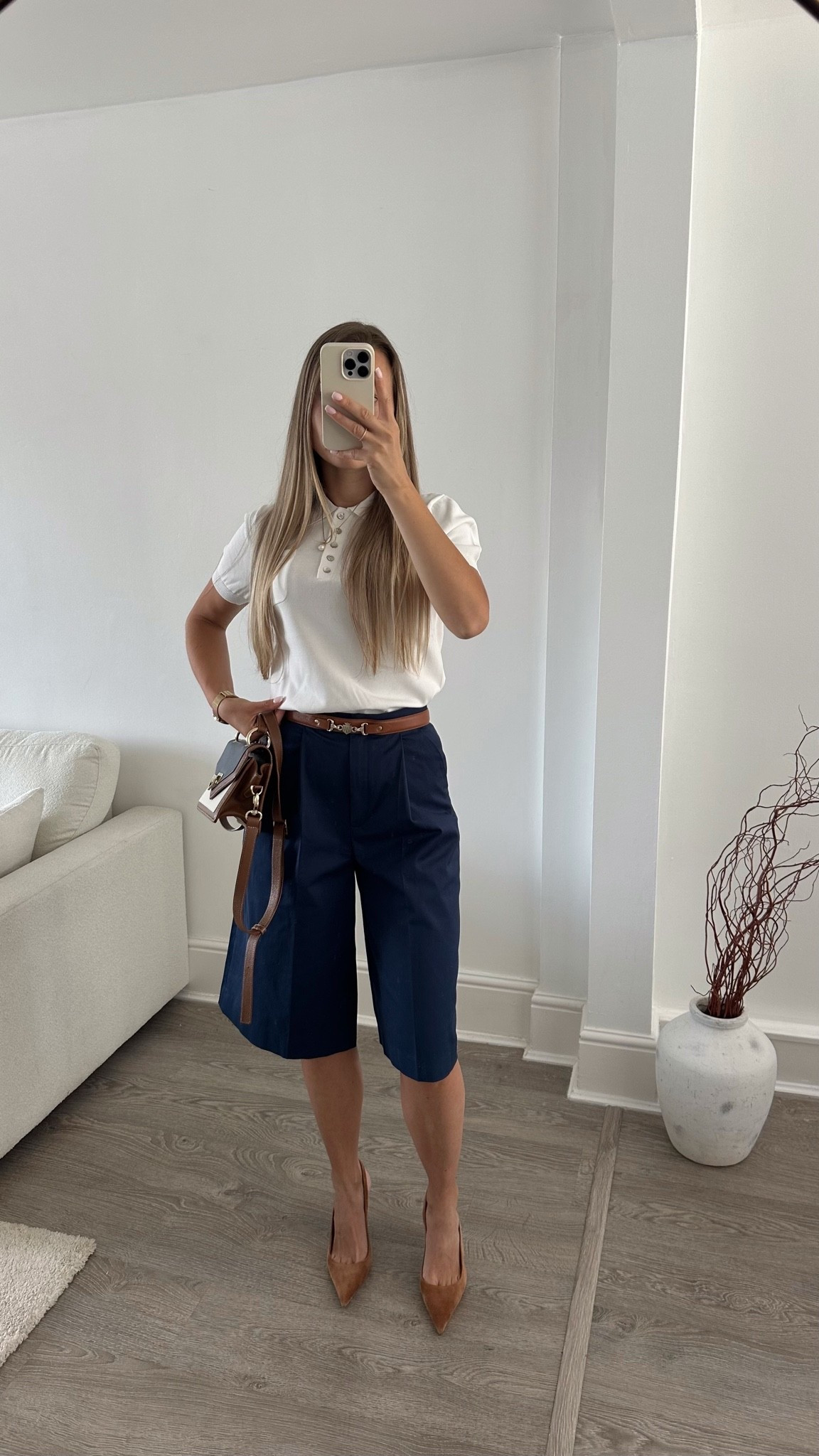 The classy summer workwear formula: navy, white, and tan accessories 🤍

#LTKuk #LTKsummer #LTKworkwear