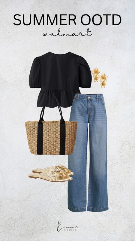 Walmart summer OOTD ☀️ midsize fashion | casual summer outfit idea | gold accessories | denim Jean outfit | Walmart fashion


#LTKMidsize #LTKFindsUnder50 #LTKStyleTip
