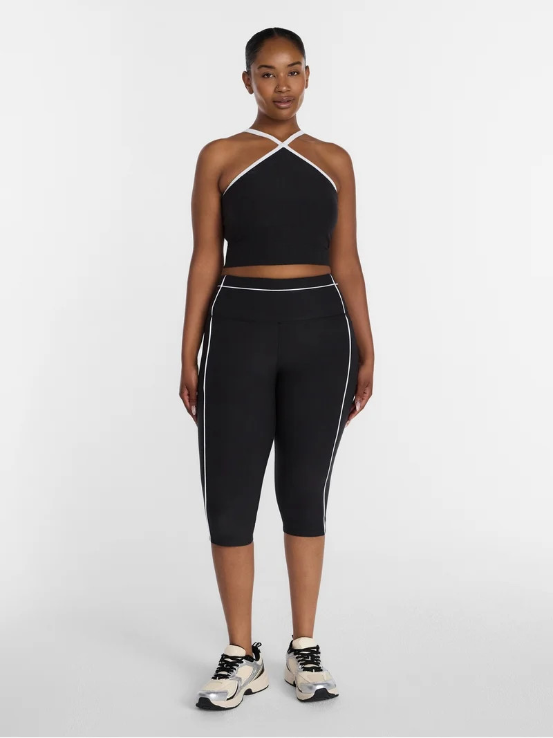 Athletic Works Women's and Women's Plus ButterCore Compression Capris, Sizes XS-4X | Walmart (US)