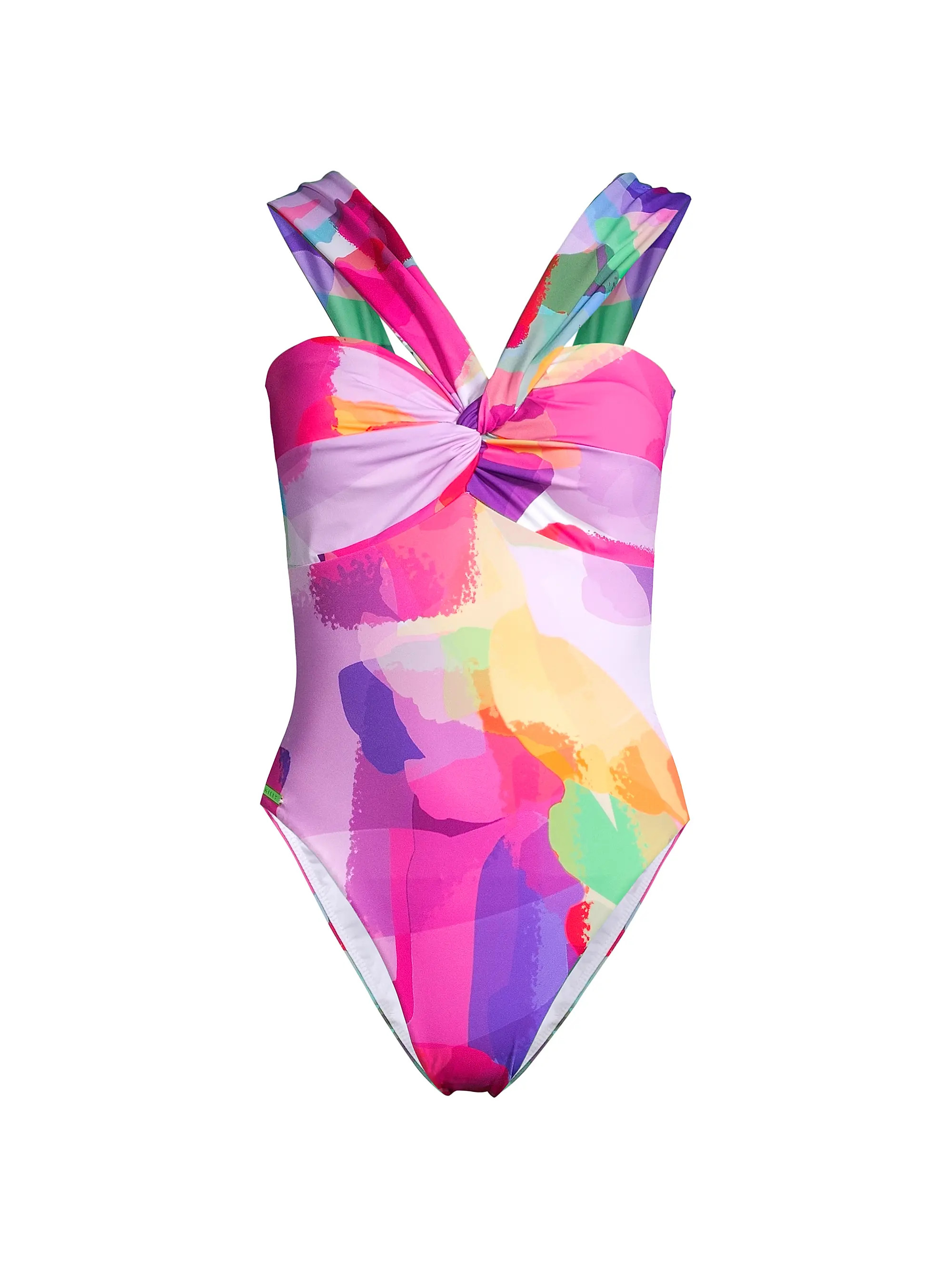 Betsy Rainbow Waterfall Brushstroke One-Piece Swimsuit | Saks Fifth Avenue