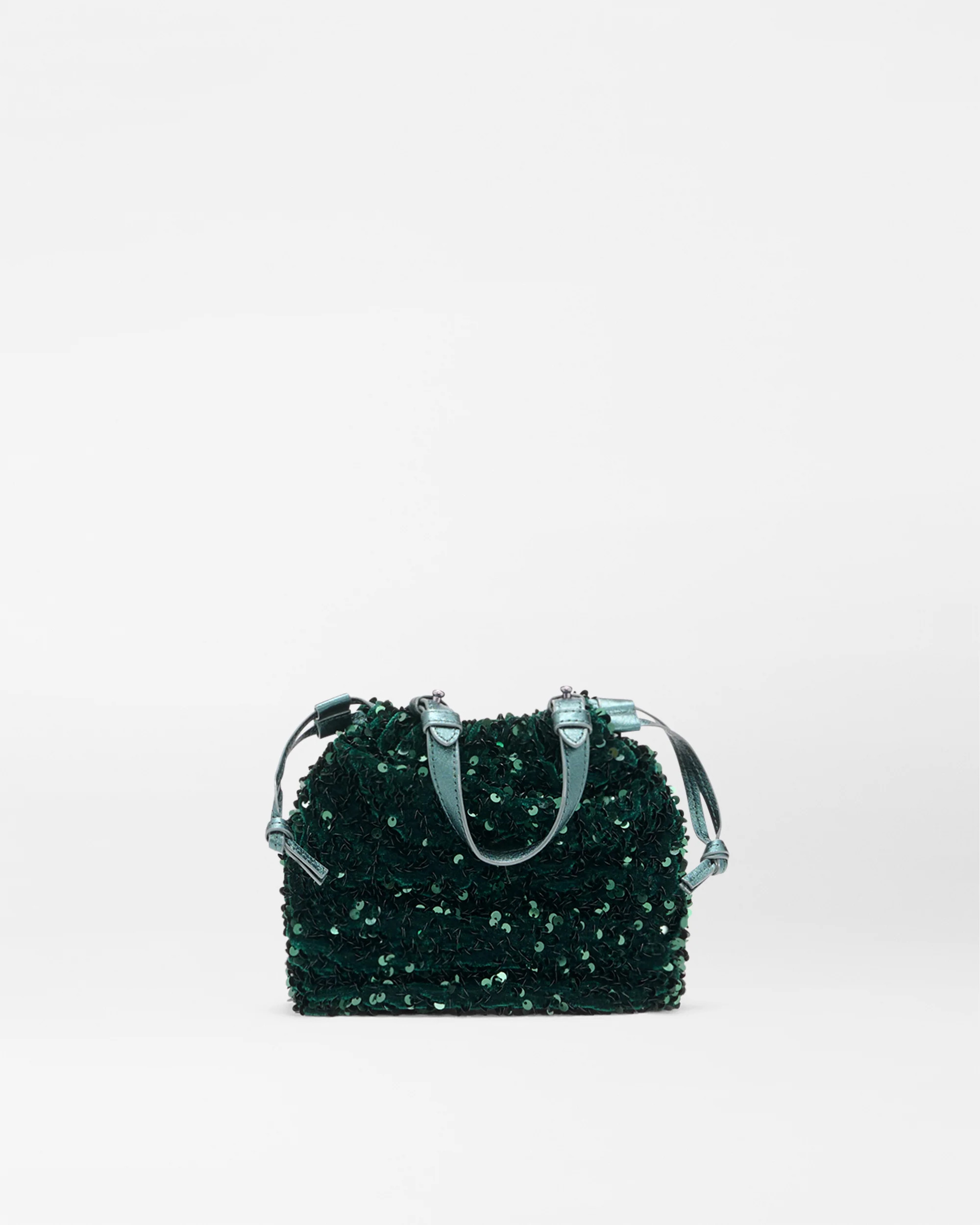 Mallard Sequin Mini Waverly Top Handle | MZ Wallace