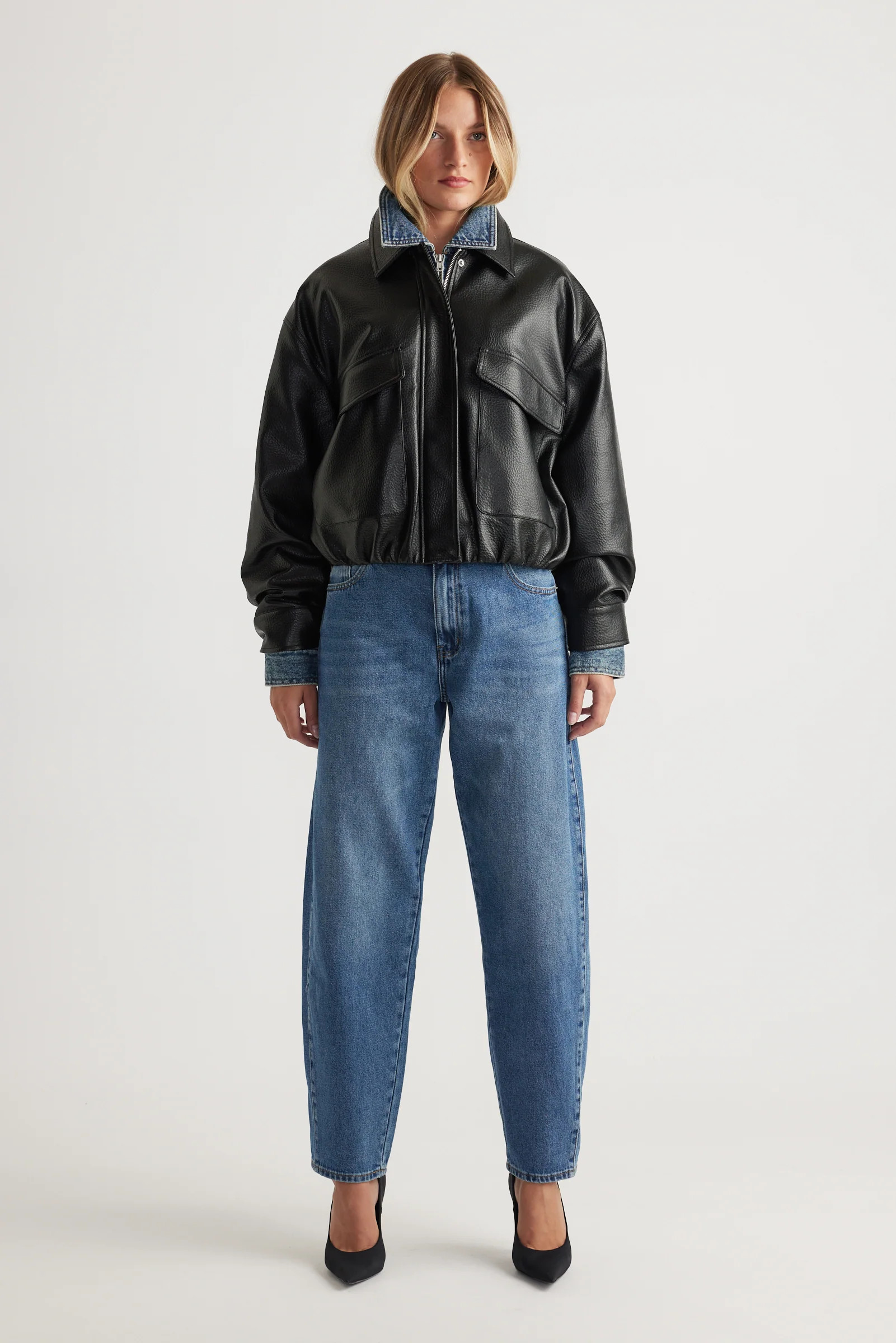 Camille Barrel Leg Jean - Arctic Blue | DECJUBA