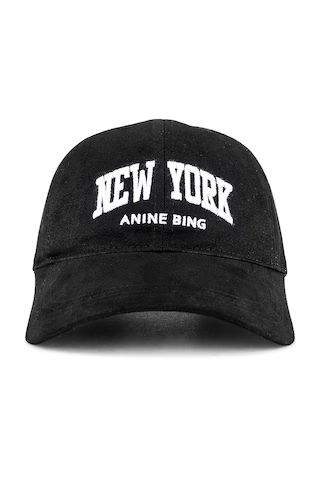 ANINE BING Jeremy Baseball Cap New York in Black from Revolve.com | Revolve Clothing (Global)