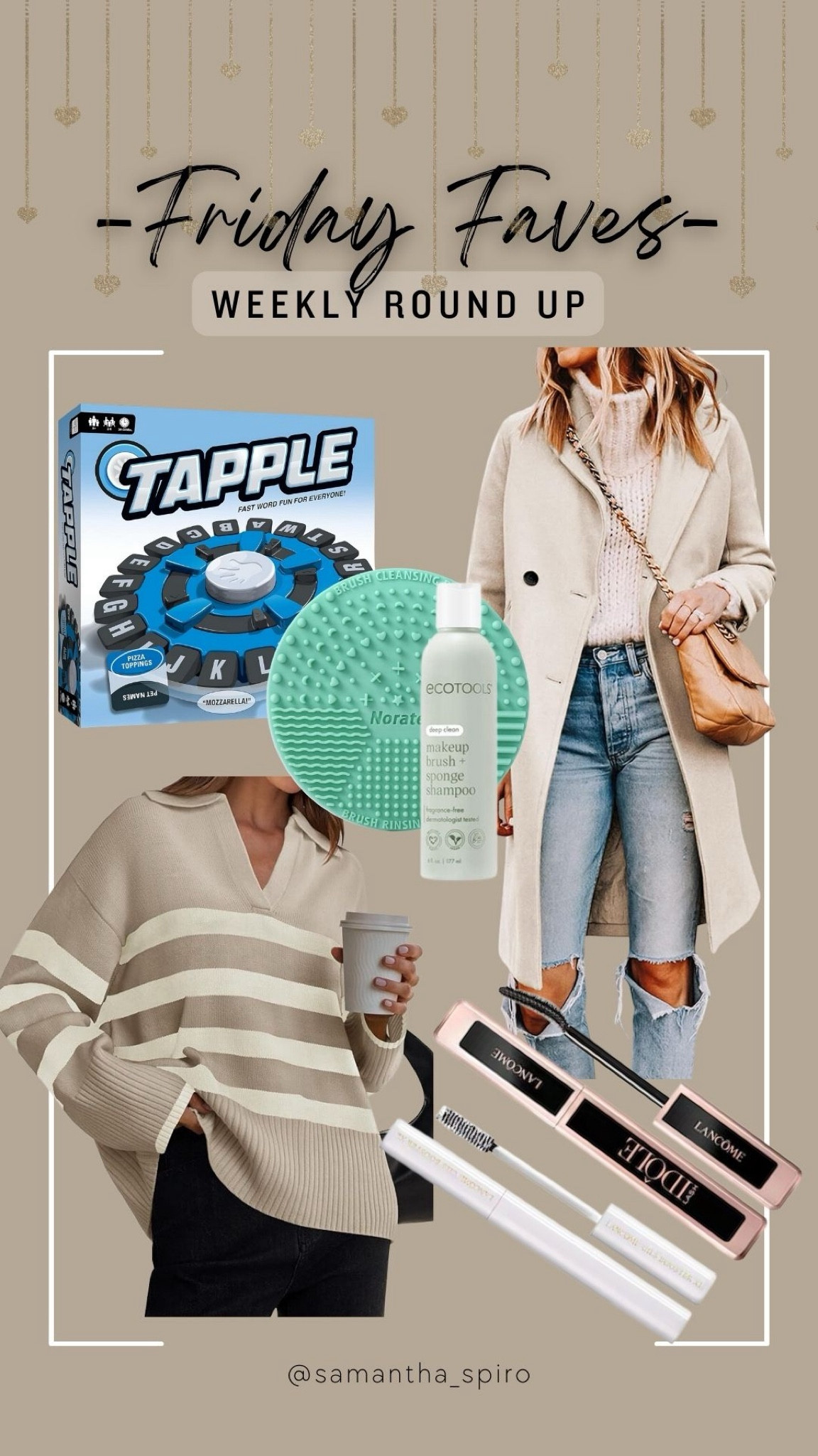 Friday Faves 💕 

NOTES:
-You can visit my Amazon Storefront for the rest of our family games. 
-I grabbed a small in the sweater and the coat  COLOR SAND in sweater. Color beige in coat

#fridayfaves #weeklyfinds Ltkweekly

#LTKbeauty