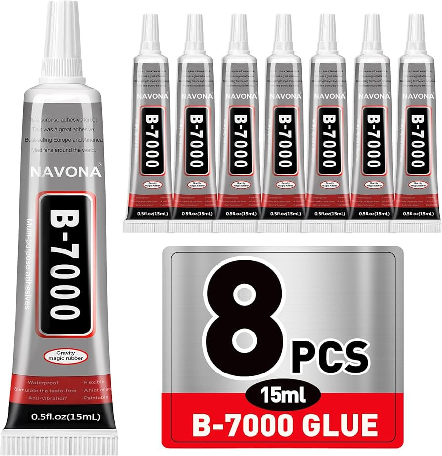 8 PCS 15ml B7000 Glue Clear with Precision Tip, Bedazzling Glue, Super Glues, Rhinestone Glue for... | Amazon (US)