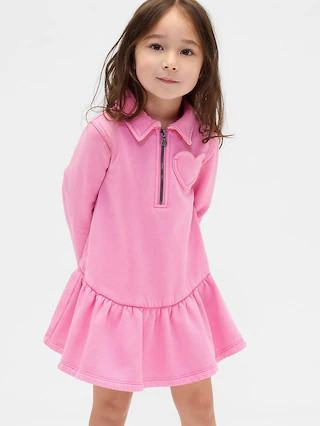 Baby & Toddler Half-Zip Pullover Sweatshirt Dress | Gap (US)