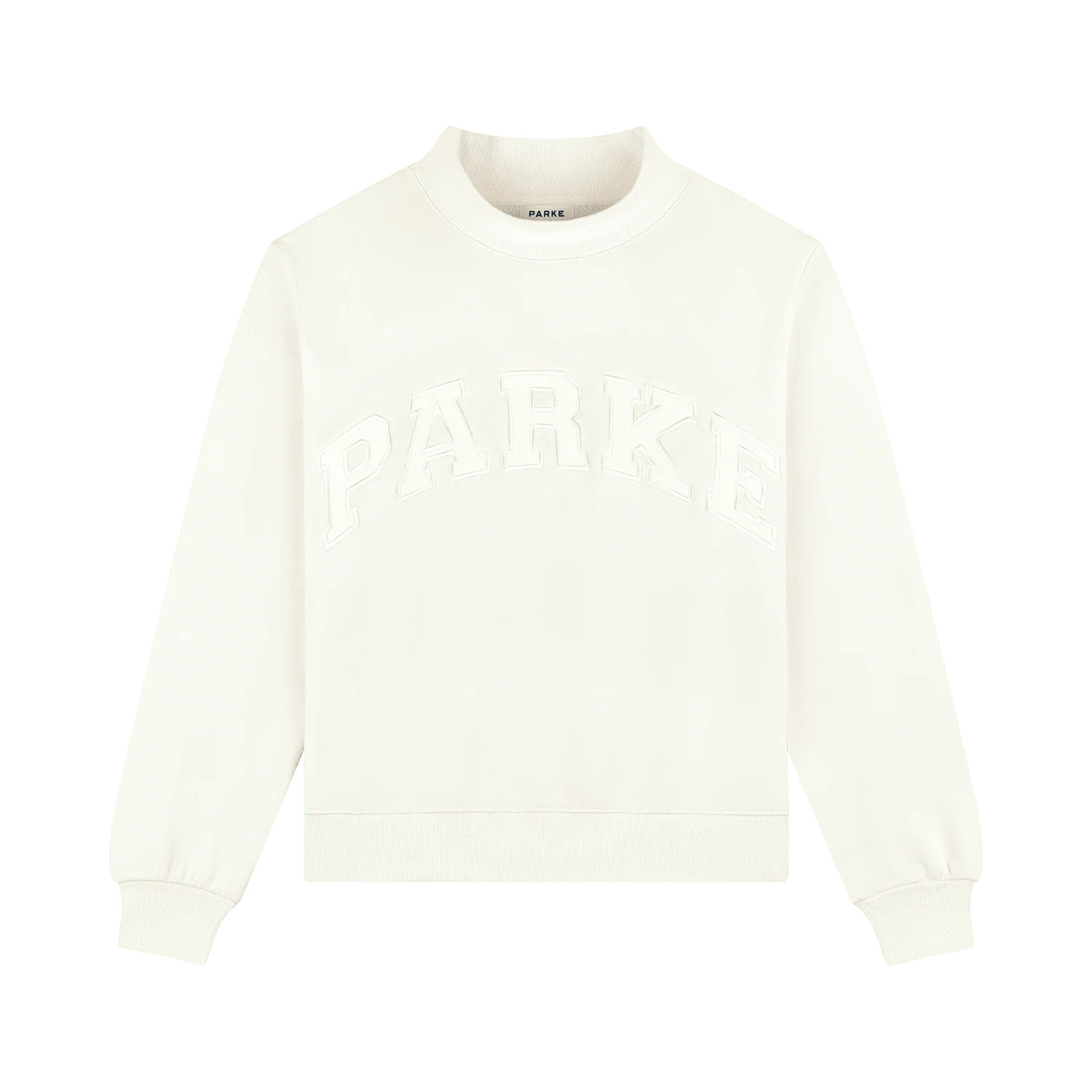 Bridal Varsity Mockneck - Ivory + White | Parke