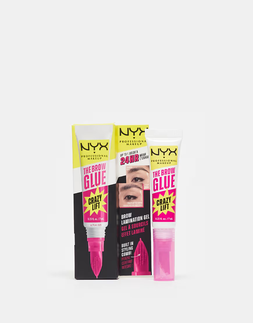 NYX Professional Makeup The Brow Glue Crazy Lift Lamination Gel-Clear | ASOS (Global)