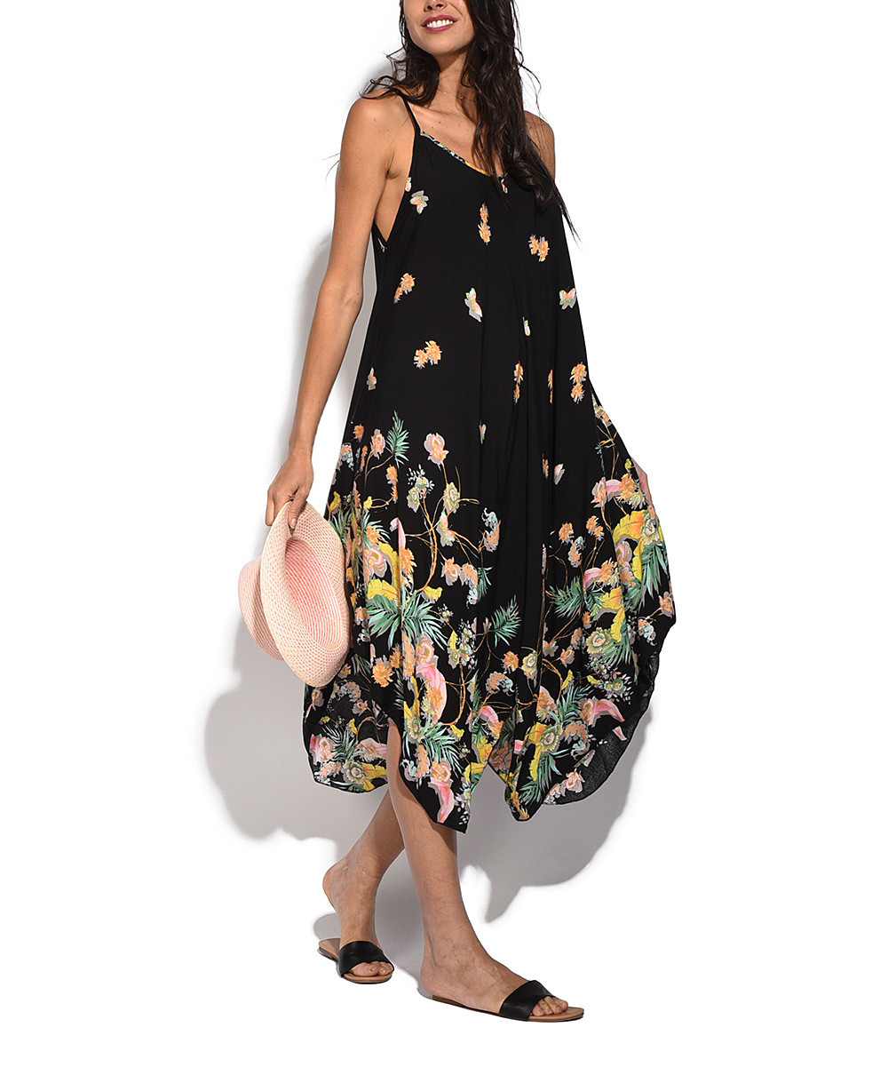 Black Floral Maxi Dress - Women | zulily