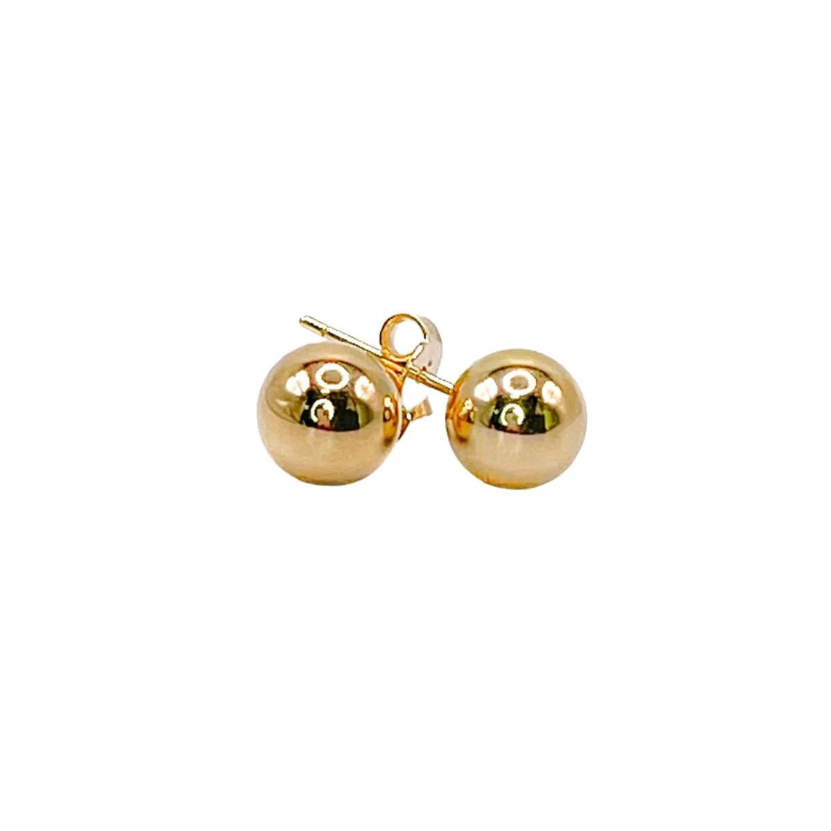 8mm Gold Earrings | Bowood Lane