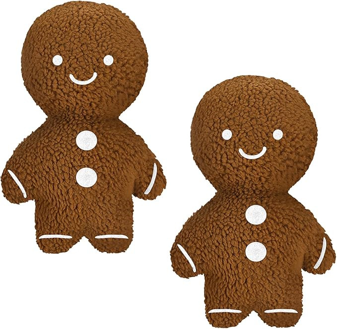 Bencailor 2 Pcs 9.84 x 13.78 Inch Christmas Throw Pillow Fluffy Soft Pillow Cute Shaped Stuffed P... | Amazon (US)