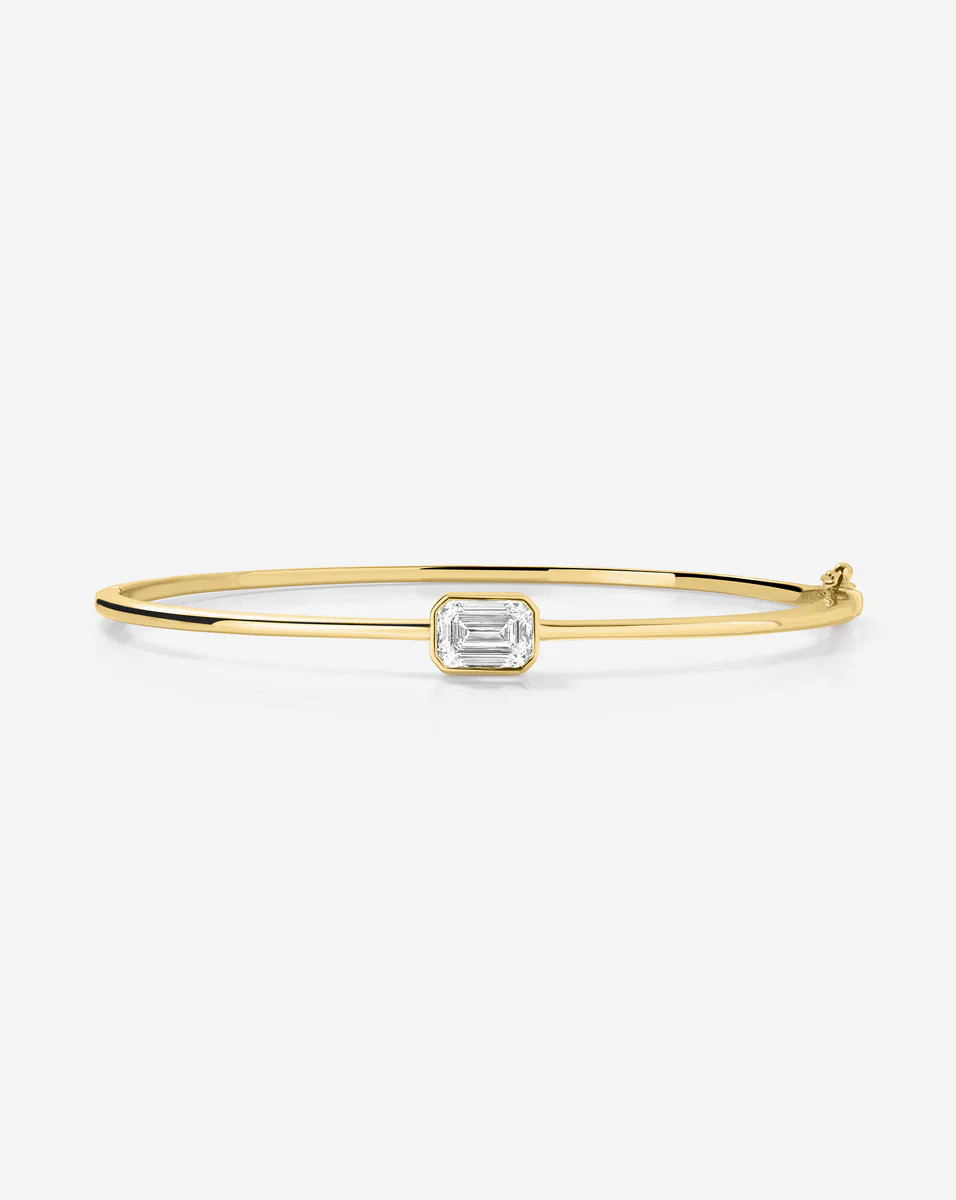 Emerald Lab Diamond Bangle | Ring Concierge