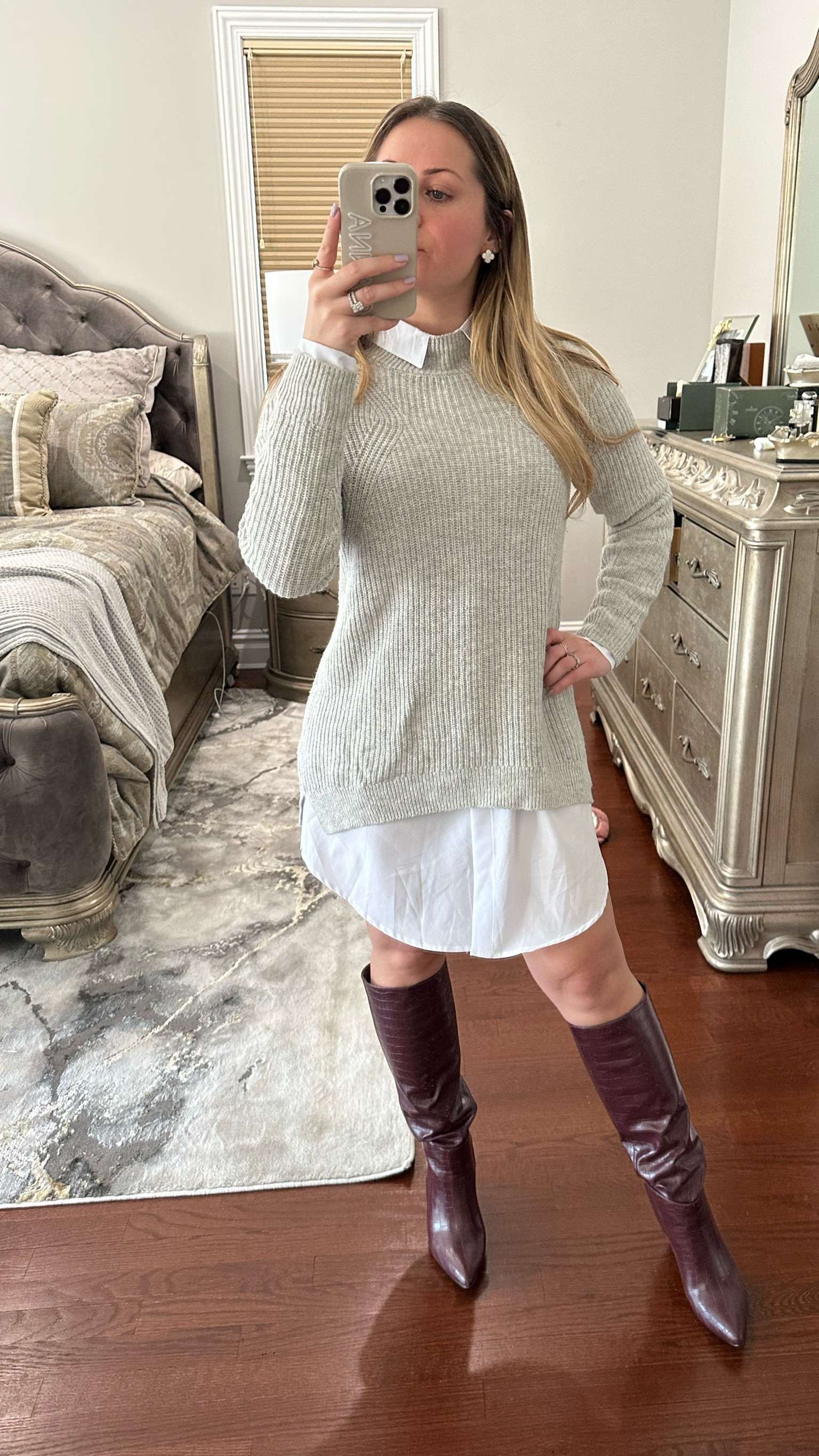 Paired my sweater with a white poplin shirt dress to make a hybrid sweater dress for Easter Sunday 

#LTKunder100 #LTKstyletip #LTKSeasonal