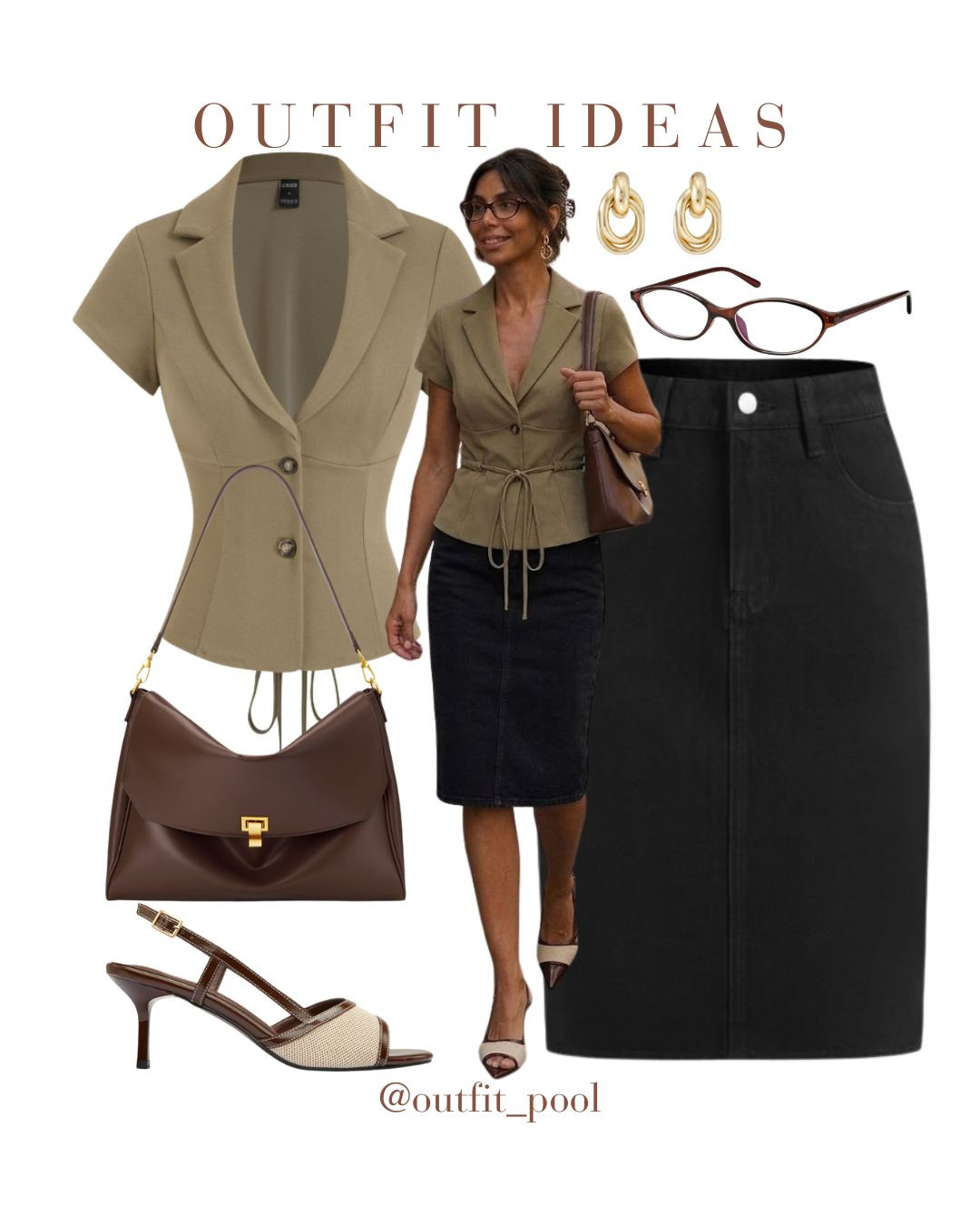 
Black Denim Skirt outfits for work #denimskirt #virtualstylist #workweartops (Denim Skirt for Work, Workwear Denim Skirt, Office Outfit Ideas, Business Casual Outfit, Smart Casual Workwear, Midi Denim Skirt, Dark Wash Denim Skirt, Chic Office Style, Denim Skirt Outfit, Blazer and Denim Skirt, Button Down Shirt Outfit, Workwear Inspiration) 

 #LTKgrwm #LTKootd #LTKWorkwear