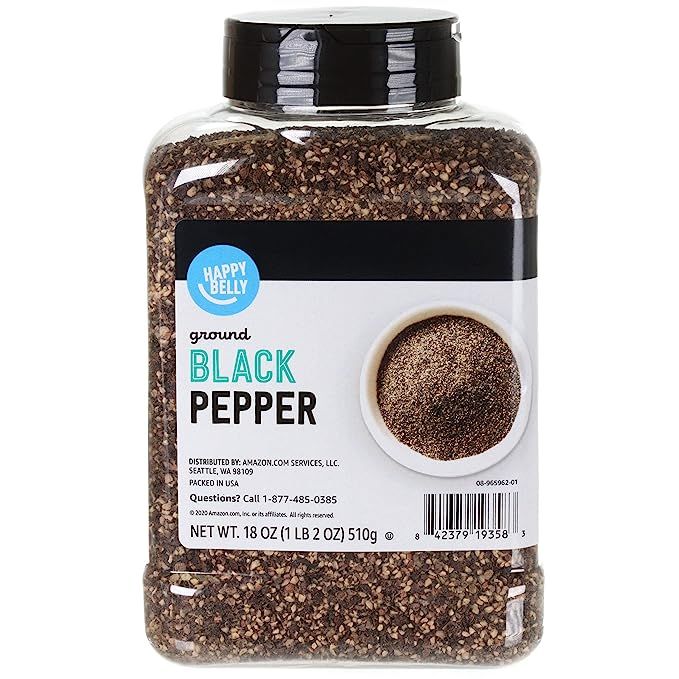 Amazon Brand - Happy Belly Black Pepper, Coarse Ground, 18 Ounce | Amazon (US)
