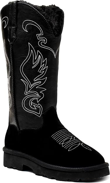 Genuine Leather Suede Platform Womens Winter Snow Boots Fur Lining Pull on Fuzzy Warm Boots with ... | Amazon (US)