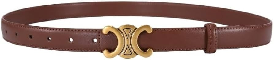 Women's Belt Jeans Belt,Women's Leather Belt Simple Belt,Very Fashionable and Beautiful(H,105cm) | Amazon (US)