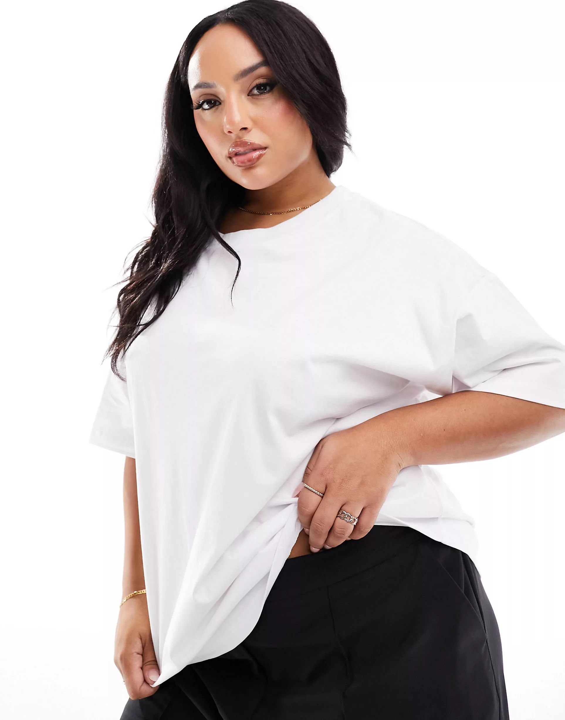 ASOS DESIGN Curve ultimate t-shirt with crew neck in White | ASOS (Global)