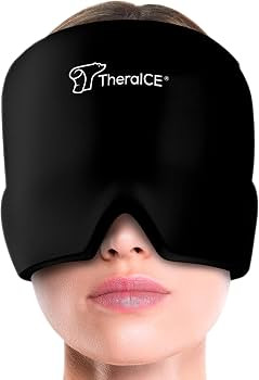 TheraICE Migraine Relief Cap | Soothing Headache Hat Ice Pack Mask | Face Cold Compress Cooling G... | Amazon (US)