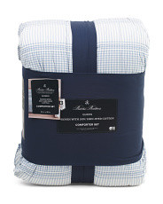 3pc Gingham Seersucker Comforter Set | Marshalls