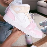 Pastel Women Nike Air Jordan 1 Mid Custom | Etsy (US)