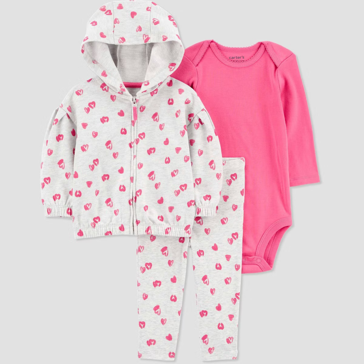 Carter's Just One You® Baby Girls' Hearts Top & Bottom Set - Pink | Target