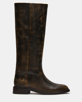 Steve Madden Women's Marna Knee High Boots - Brown Distressed - Size 8.5 - Leather | Steve Madden (US)