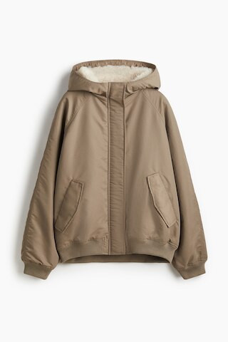 H & M - Oversized Bomber Jacket - Beige | H&M (US + CA)