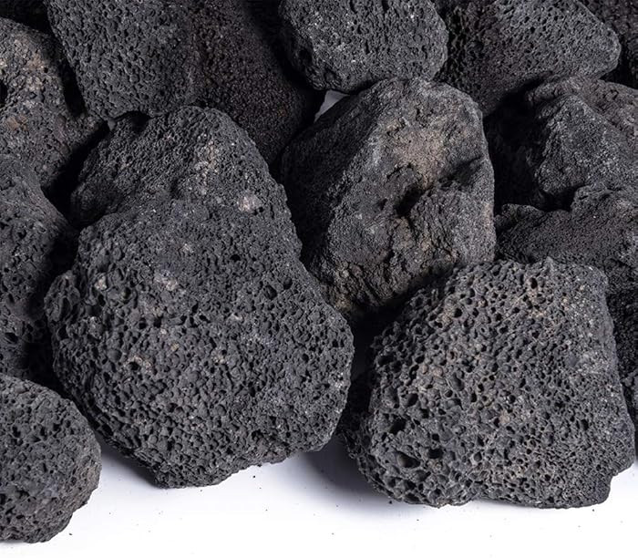 Black 1-3 Inch Lava Rock | Fireproof and Heatproof Volcanic Lava Rock, Perfect for Fire Pits, Fir... | Amazon (US)