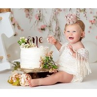 One Cake Topper Baby's First Birthday Acrylic Mirrored Or Wood Topper. First Acrylic | Etsy (US)