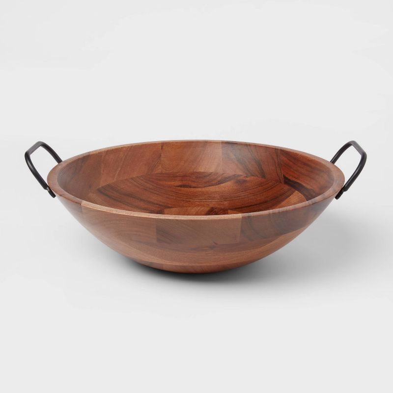 123oz Wood Serving Bowl Black - Threshold™ | Target