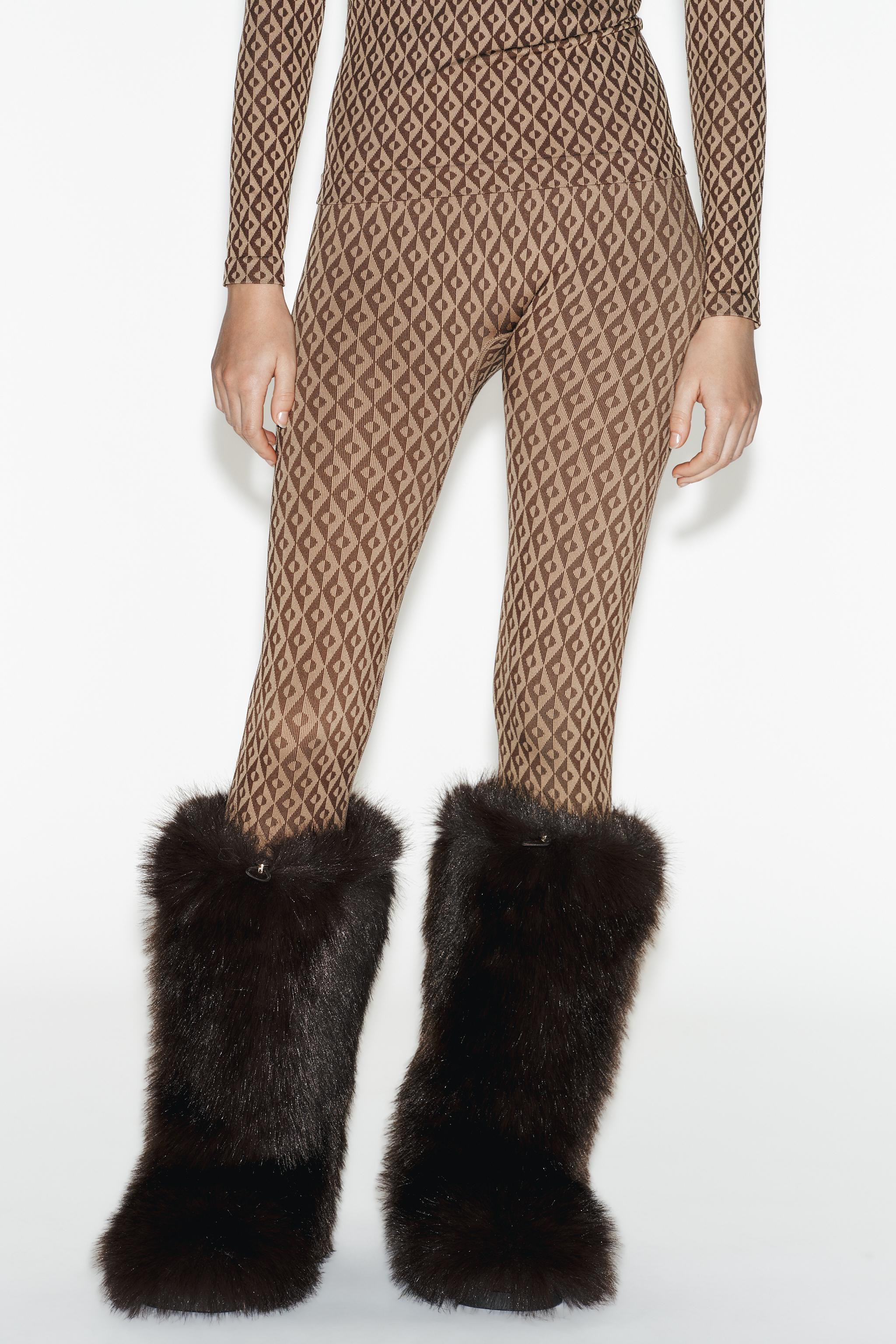 THERMAL JACQUARD SEAMLESS THERMOLITE® CORE SKI COLLECTION LEGGINGS | Zara US