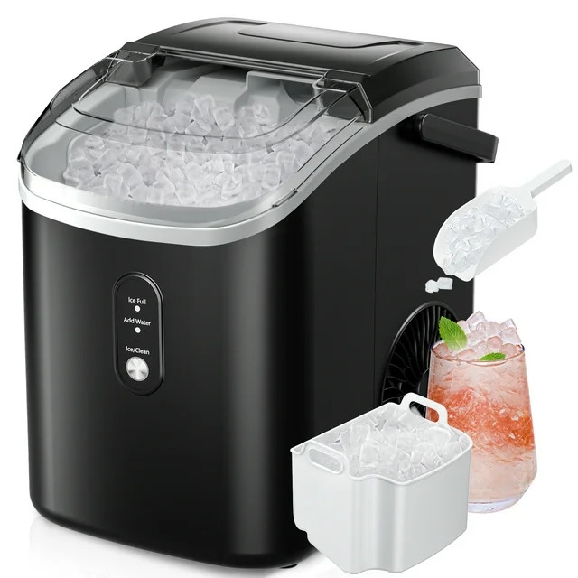 Simzlife Nugget Ice Maker Countertop, Portable Ice Maker Machine with Handle, Self-Cleaning, Read... | Walmart (US)
