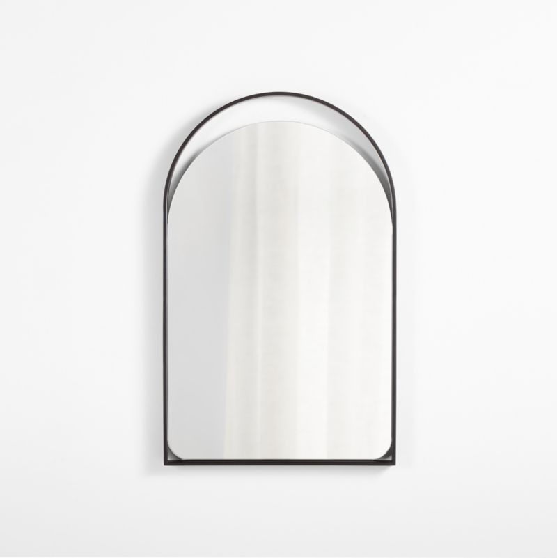Aosta Black Wall Mirror + Reviews | Crate & Barrel | Crate & Barrel