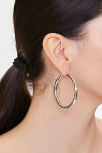 Upcycled Etched Hoop Earrings | Forever 21 (US)