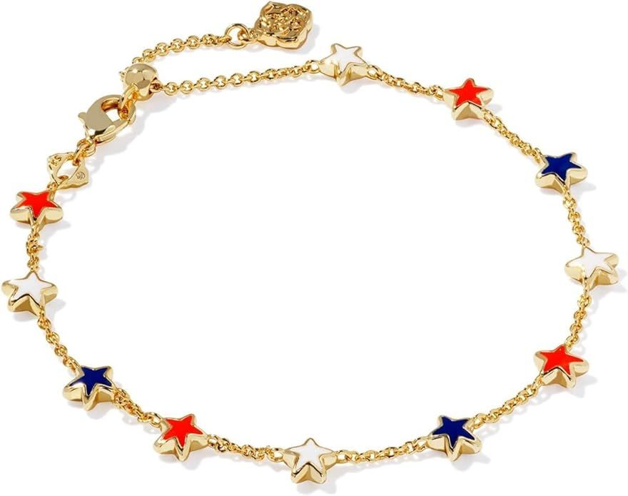 Kendra Scott Womens Sierra Star Delicate Chain Bracelet Gold/Red/White/Blue/Mix One Size | Amazon (US)