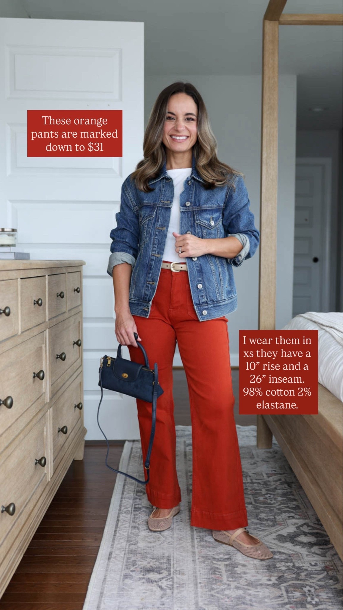 A few Amazon deal days finds I have and love! 

Pants: xs 

Jacket (similar linked) 
Top (Old Navy): petite xs 
Shoes (Dolce Vita): true to size 
Bag (Target)