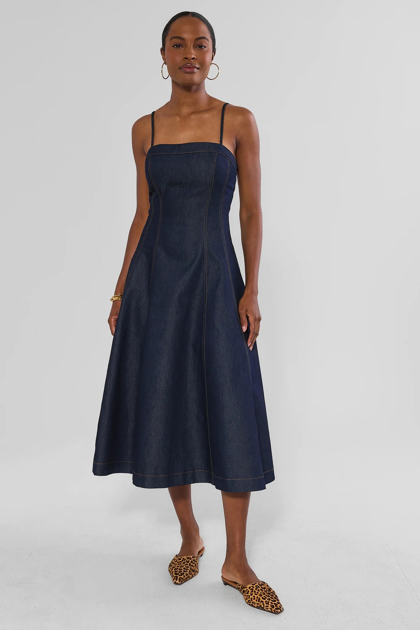 Dark Denim Midi Dress | Avara