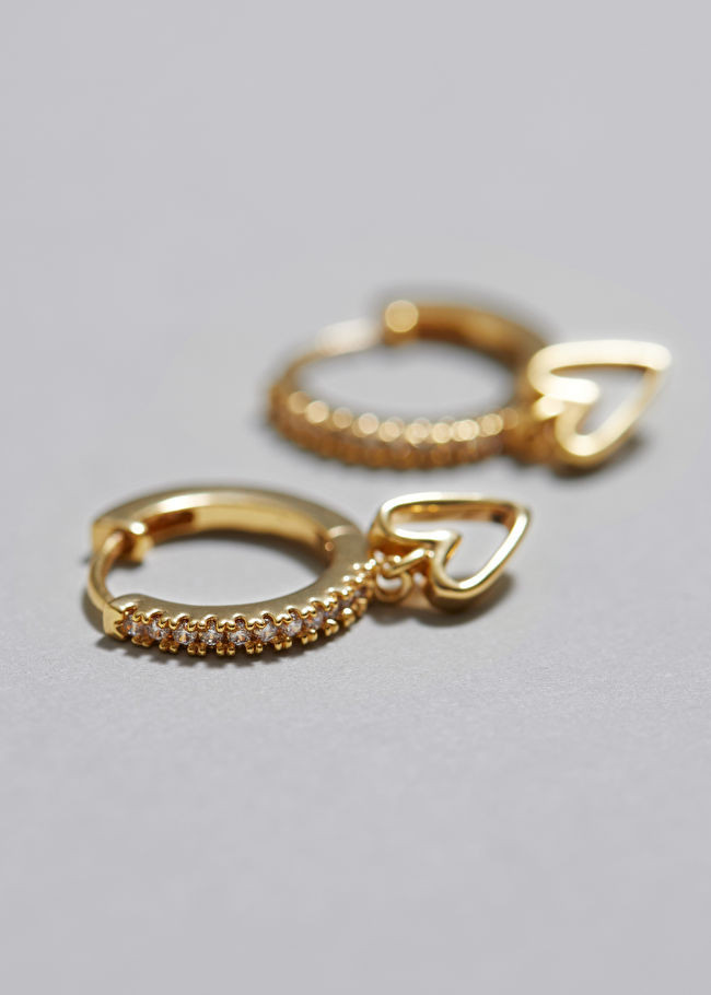 Gold-Plated Heart Hoops | & Other Stories US