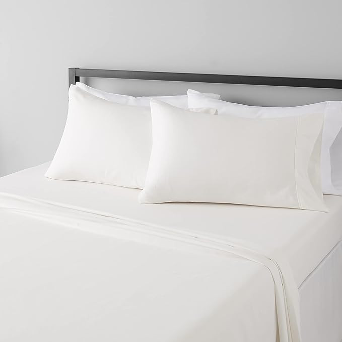 Amazon Basics Lightweight Super Soft, Wrinkle-Free, Breathable Microfiber 4 Piece Bed Sheet Set w... | Amazon (US)