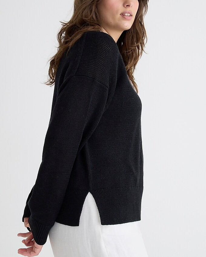 Relaxed cotton-linen blend beach sweater | J. Crew US