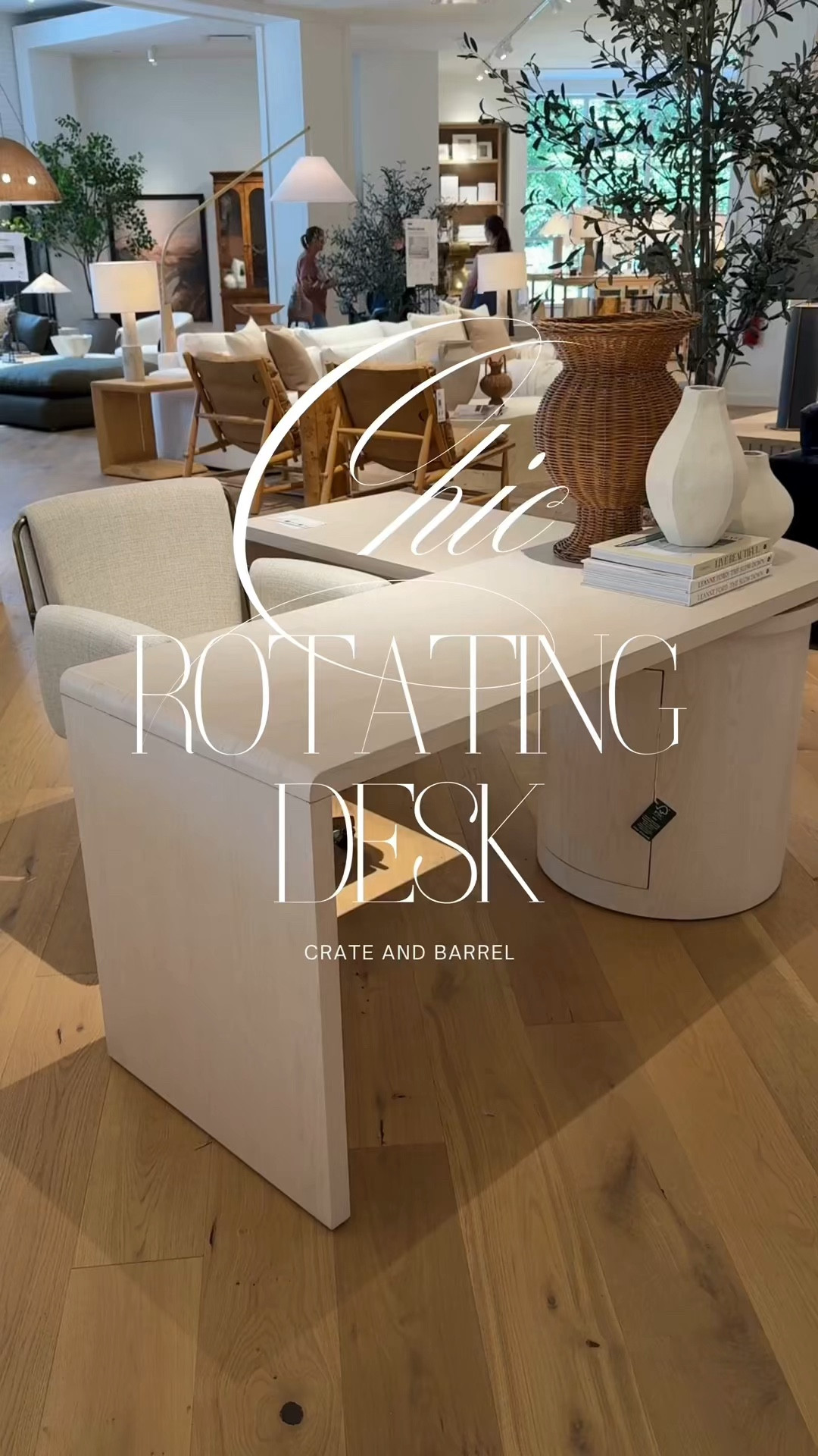 This desk does it all! 😍 Watch the Twist Rotating Desk in action—starting compact, then pivoting into a corner setup with ease. Whether you’re tight on space or want a spacious work surface, this whitewashed ash desk from Crate & Barrel transforms to fit your needs. 🤍

The smooth 360° rotation gives you endless layout options, and the built-in cabinet adds hidden storage without sacrificing style. A chic, functional piece for your modern home office. Linked this favorite + similar multifunctional desks! 💫 #CrateAndBarrel #HomeOfficeInspo #OfficeDesk #ConvertibleFurniture

#LTKHome #LTKStyleTip #LTKSaleAlert