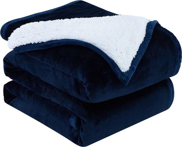 Faux Shearling Fleece Oversized Reversible Blanket | Nordstrom Rack