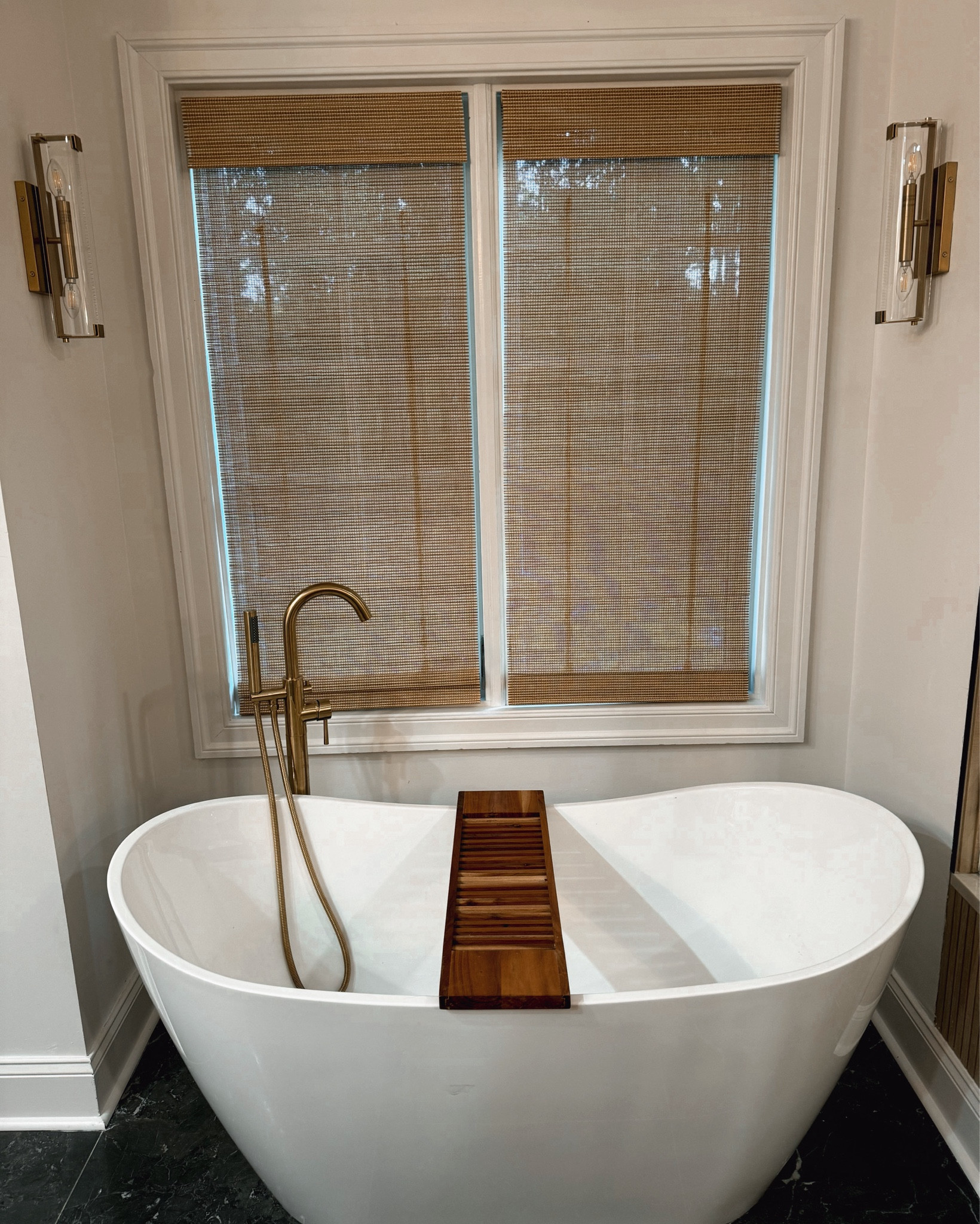 Light-filtering bamboo shades we chose for our bathroom from Home Depot 🤎🪟love them!!!! Super easy to install & I LOVE THE detail to them! Under $100 too which is amazing! 

Home decor / roller shades / cordless blinds / neutrals / bathroom design / Holley Gabrielle

#LTKFindsUnder100 #LTKStyleTip #LTKHome