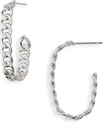 Grier Link Hoop Earrings | Nordstrom